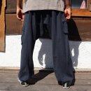 Unisex harem pants - bloomers - Sarouel with button front - Yogi Pants - Cargo pants - grey