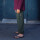 Unisex Haremshose - Pumphose - Sarouel mit Knopfleiste - Yogi Pants - Cargohose - grün