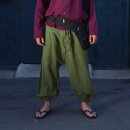 Unisex harem pants - Aladdin pants with wooden buttons - bloomers - Yogi Pants - olive green