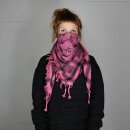 Kufiya - Skulls with sabre pink - black - Shemagh - Arafat scarf