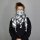 Kufiya - Skulls with sabre white - black - Shemagh - Arafat scarf