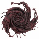 Kufiya - Skulls chequered red-bordeaux - black - Shemagh - Arafat scarf