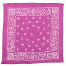 Bandana Tuch - Paisley Muster 01 - pink - weiß - quadratisches Kopftuch