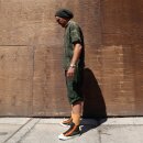 Mens Shirt - Dress Shirt - Stand-up Collar - Mandarin Collar - Short Sleeve - black - cracked look