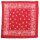 Bandana Tuch - Paisley Muster 01 - rot - weiß - quadratisches Kopftuch