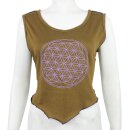 Top with cut outs - Crop Top - Shirt - sleeveless -...