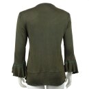 Ladies blouse - Shirt - Embroidery - 3/4 sleeve - Boho - olive green