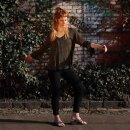 Ladies blouse - Shirt - Embroidery - 3/4 sleeve - Boho - olive green