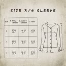 Ladies blouse - Shirt - Embroidery - 3/4 sleeve - Boho - olive green