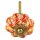 Ceramic door knob shabby chic Rosette - bicolor - red-yellow speckled