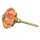 Ceramic door knob shabby chic Rosette - bicolor - red-yellow speckled