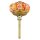 Ceramic door knob shabby chic Rosette - bicolor - red-yellow speckled