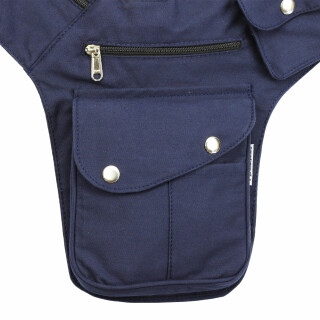 Gürteltasche - Buddy - blau - silberfarben - Bauchtasche - Hüfttasche