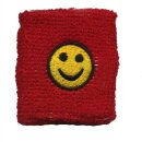 Schweißband bestickt - Smiler - rot