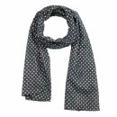 Cotton scarf - Stars 0,7 cm black - white Lurex multi-coloured - squared kerchief