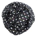 Cotton scarf - Stars 0,7 cm black - white Lurex multi-coloured - Rectangular scarf