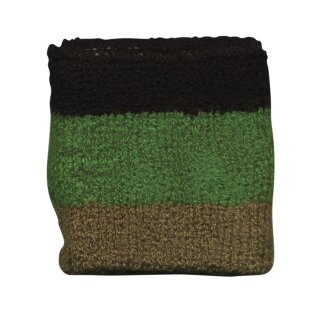 Schweißband gestreift - schwarz-grün-beige