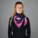 Cotton scarf - Celtic Knot with figurel black - tie dye - squared kerchief