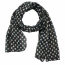 Cotton scarf - Stars 1,5 cm black - white Lurex multi-coloured - squared kerchief
