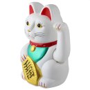 Lucky cat - Maneki Neko - Waving cat - 20cm - white