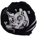 Cotton Scarf - gothic Ouija 03 - spiritboard - black-whit - squared kerchief