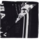 Cotton Scarf - gothic Ouija 03 - spiritboard - black-whit - squared kerchief