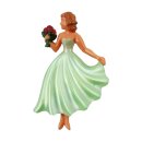 Pin - woman with flowers - bride - badge