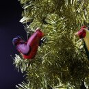 Blechanhänger - Hahn - rot - Anhänger für Weihnachtsbaum