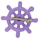 Anstecker - Steuerrad - lila - Anstecknadel