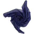 Cotton Scarf - blue - navy Lurex silver - squared kerchief