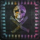Cotton Scarf - Pirate Skulls black - tie dye - squared kerchief