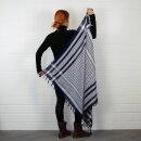 Kufiya - blue-navy - white - Shemagh - Arafat scarf