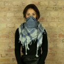 Kufiya - grey - blue - Shemagh - Arafat scarf