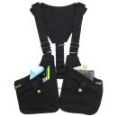 Holstertasche - Gürteltasche - Holsterweste - schwarz - messing