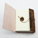 Leather notebook - light brown - Sketchbook - diary - Fatimas hand - Hamsa