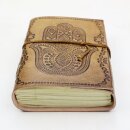 Leather notebook - light brown - Sketchbook - diary - Fatimas hand - Hamsa