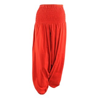 Pluderhose - Pumphose - Haremshose - Aladinhose - Modell 01 - uni - rot 02