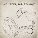Holstertasche - Gürteltasche - Holsterweste - schwarz - silberfarben