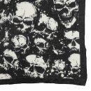 Baumwolltuch - Gothic Totenköpfe - Schädel - Grave Skull - schwarz-weiß - quadratisches Tuch