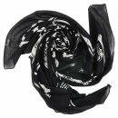 Cotton scarf - gothic Ouija 01 - spiritboard - black-white - squared kerchief