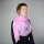 Scarf - summer scarf - inscription - with fringes - 90x190 cm - pink - neckerchief