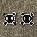 Aufnäher - Totenkopf - klein 2er Set - Patch