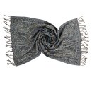 Oversized Schal - weiches Material - XXL Kuschelschal - bestickt - Paisley Flower