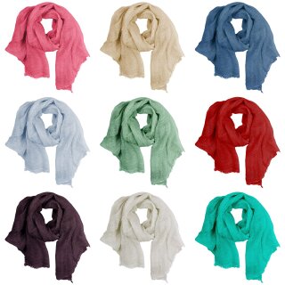 Scarf - with fringes - mélange look - 90 x 190 cm - scarf