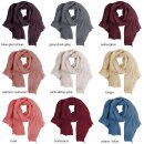 Schal - mit Fransen - Mélange Look - 90 x 190 cm -...