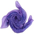 Cotton Scarf - Elephant - purple blue - squared kerchief