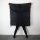 Cotton scarf fine & tightly woven - black - with fringes - squared kerchief