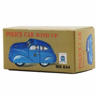 Blechspielzeug - Polizei - Police Car - blau - Polizeiauto