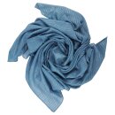 Baumwolltuch - blau - petrol Lurex silber - quadratisches...