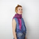 Baumwolltuch - Indisches Muster 1 - magenta - quadratisches Tuch
